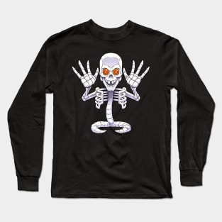 Bad To The Bone Ghost Skeleton Long Sleeve T-Shirt